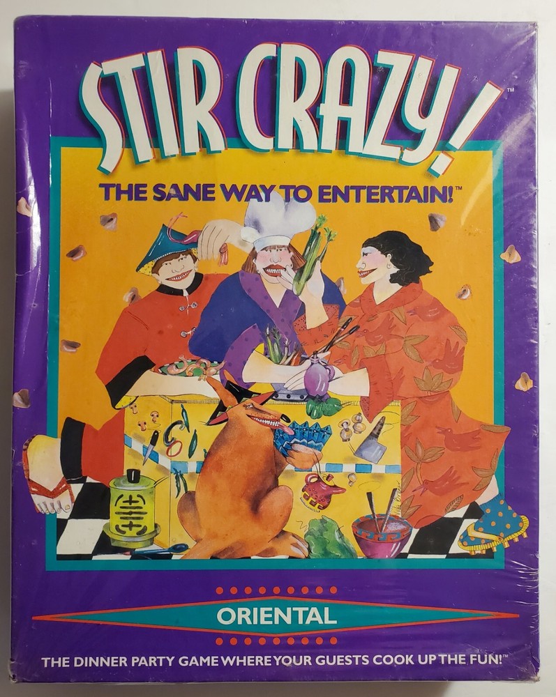 Stir Crazy! Sane Way to Entertain! Oriental Dinner Party Game New Sealed