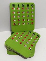 20 Vintage Finger Tip Bingo Cards Easy Slide USA