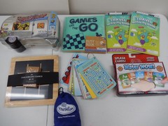 Travel Game Lot-Road Trip, Chalkboard Game, Thinkfun, Travel Activity Book