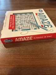 Think Fun Amaze Game 16 Mazes in One Puzzles Age 8+ Memory Logic Mensa Kids