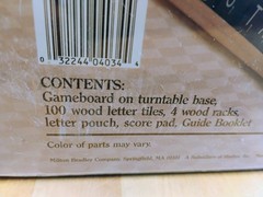 Scrabble Deluxe Edition Rotating Turntable Game Board 1989 Crossword SEALED NEW