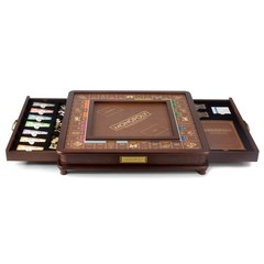 Monopoly Luxury Wooden Edition with Wood Game Board New Premium Collectible