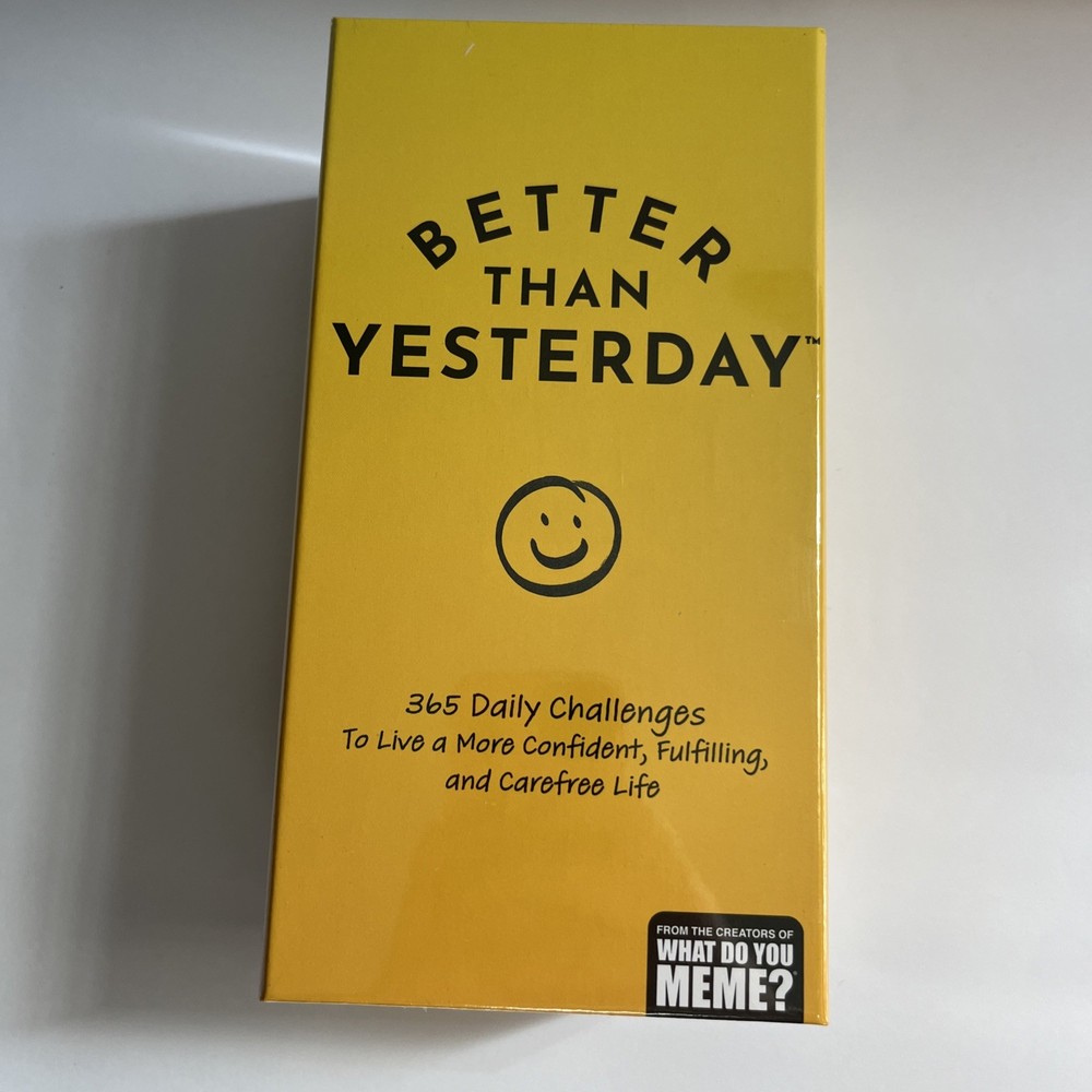 Better Than Yesterday 365 Daily Challenges Life Fullfilling Game Meme NEW Sealed