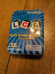 LCR® Left Center Right™ Dice Game – Blue Tin