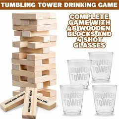 Tumbling Tower Party Game – 52 Pieces for Epic Fun & Competitive Nights