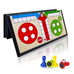 Magnetic Ludo Travel Board Game Set, Folding Design and Light-Weight, Gift for K