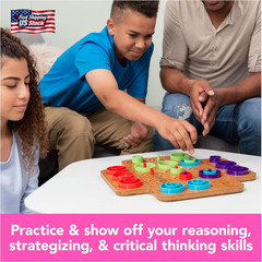 Spin Master Games, Otrio Wood Strategy Game, Interactive Puzzle Game, STEM Activ