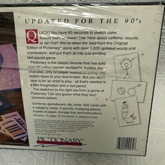 Pictionary Updated For The 90’s Classic Board Game from 1993 New Factory Sealed