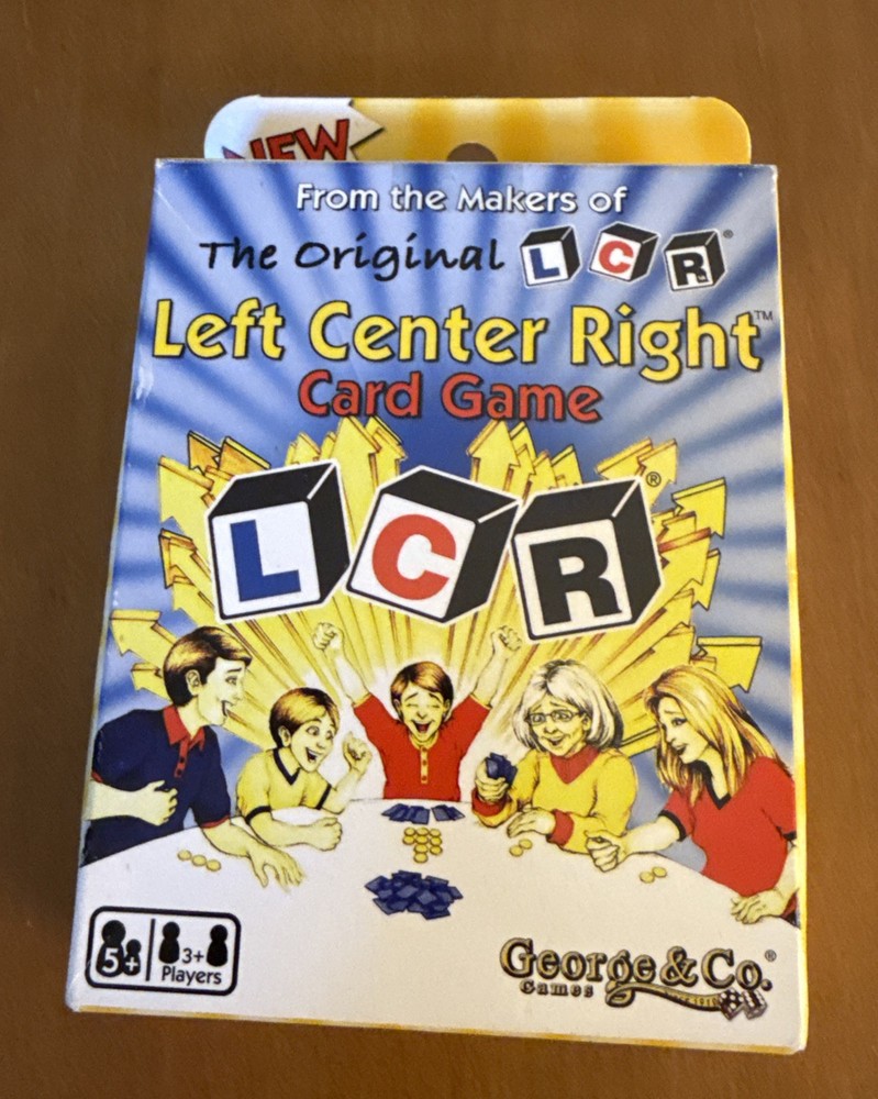 LCR Left Center Right Card & Chips Game Family Friends Party George & Co
