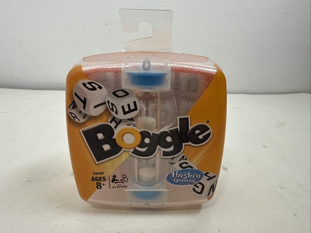 Hasbro Gaming Boggle Word Game 16 Letter Cubes Sand Timer Ages 8+ NEW