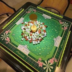 2026 Luxury Green Golf Masters American Version Acrylic Mahjong Set 160 Tiles