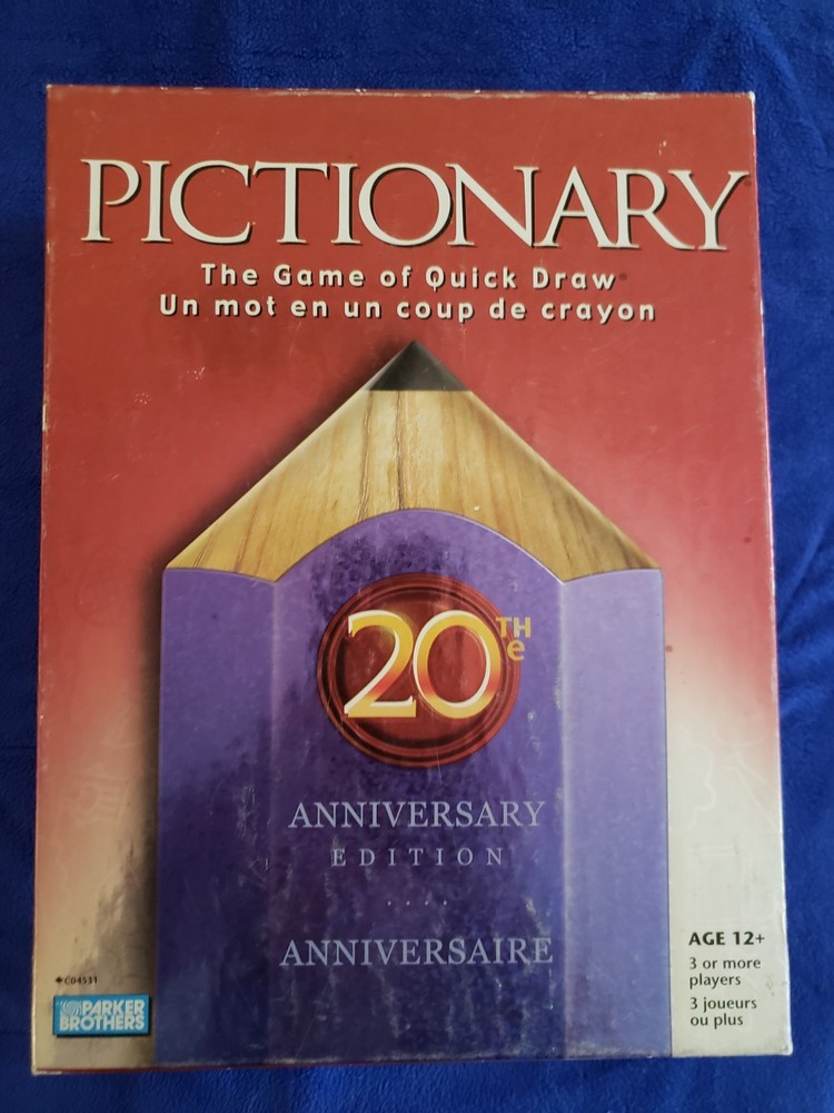 Pictionary The Game of Quick Draw 20th Anniversary Edition COMPLETE Game Hasbro