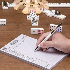 Mexican Train & Chicken Foot Dominoes Scorepad – 60 Sheets, 8.2 x 5.5 Inches