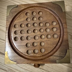Board Game Solitaire Metal Balls Beads With Storage Box Solitaire Wooden Chinese