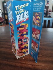 Vintage 1995 Throw ‘N Go Jenga 1986 Colorful Wood Tower Building Game + Manual
