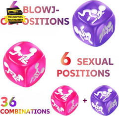 Naughty Date Night Dices for Couples,Sex Dice Set for Couple with 6 Sex Position