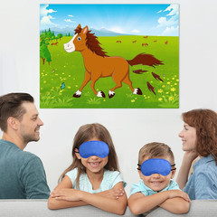 Pin The Tail on The Horse Birthday Game with 48pcs Tails for Kids Farm Birthd…