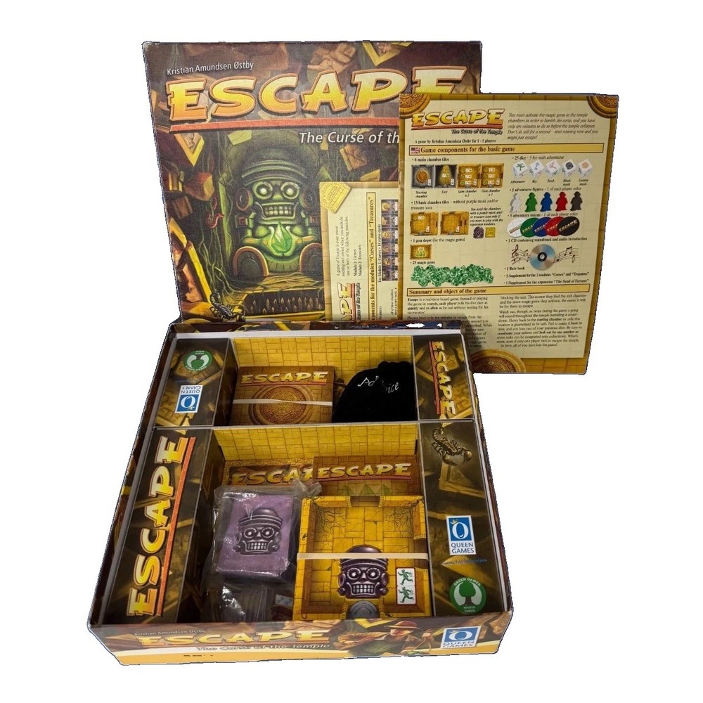 The Curse of the Temple Queen Games Incomplete Missing Dice & Timer