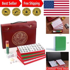 X-Large Chinese Mahjong Set with 146 Melamine Tiles & Travel Case for All Levels