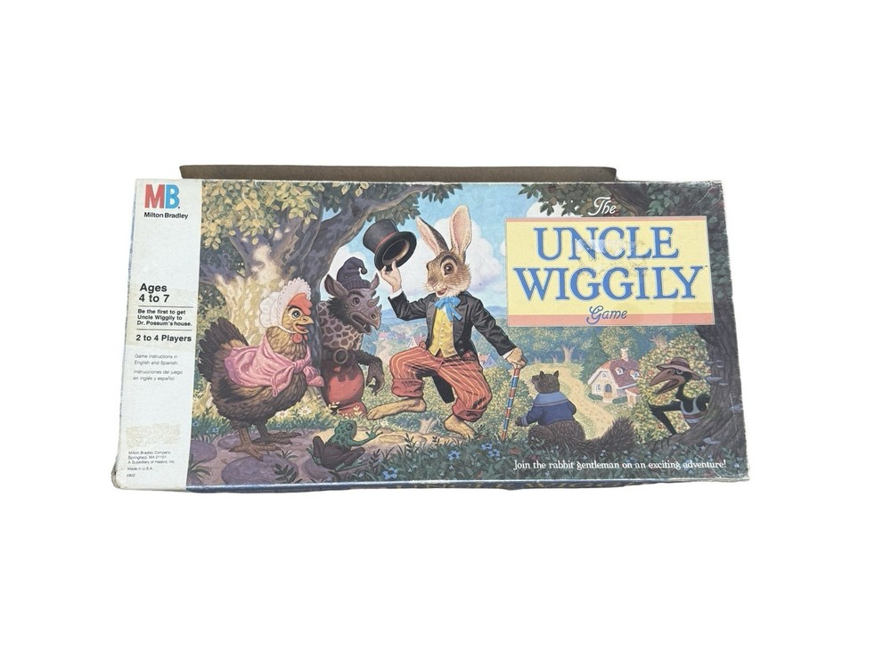 Vintage 1988 The Uncle Wiggily Rabbit Board Game By Milton Bradley – COMPLETE
