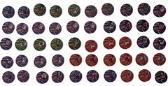 100 Dragon Ball Z Xferas Tazos Complete Collection Sabritas Plastic Pog Set
