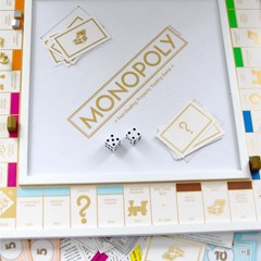 RARE 2016 Hasbro Monopoly Luxury LUXE White and Gold Limited Edition New Sealed