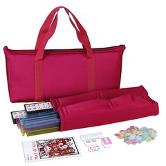 American Mahjong Set 166 White Tiles with Red Bag Complete Western Mahjong Set