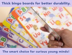 Party Hearty Alphabet and Number ABC and 123 Bingo Board Game for Kindergarten