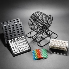Deluxe Bingo Game Set w/Metal Bingo Cage Perfect for the Whole Family FriendsANY