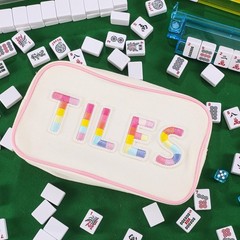 Empty Mahjong Bag Thickened American Mahjong Tiles Bag with Zipper Storage Pouch