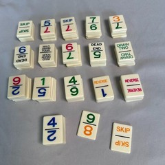 Vintage UNO Dominos Game 1986 International Games Complete 81 Tiles 6 Racks