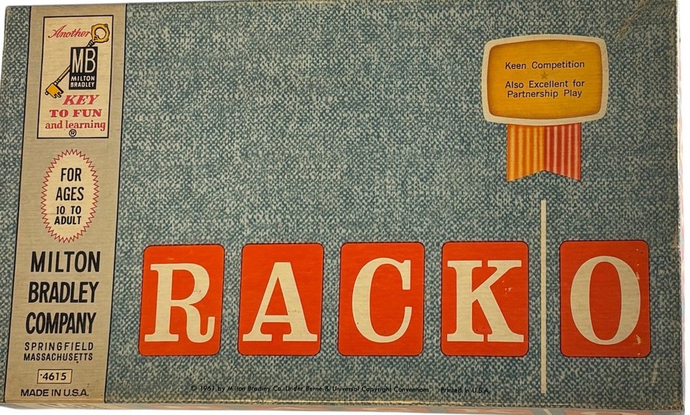 Vintage Racko Milton Bradley Classic Game/Set Complete/2-4Players/#4615/1961 Box