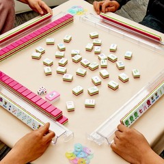 Ikowo American Mahjong Tile Set(4 Layer), 1.2”Mahjong Tile Set with Carrying …