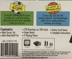 Sports Challenge for Kids Game 1998 University Games Corporation Ages 8+ New