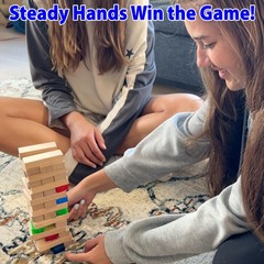 Wooden Blocks Stacking Game, Tumbling Tower and Balance Game, Family & Party …