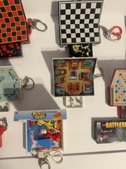Lot of 12 Vintage Mini Board Game Keychains Mattel Hasbro 90’s Sweet N Fun