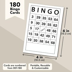 Reusable Bingo Card Set – 180 High-Quality Sheets for Parties & Group Activities