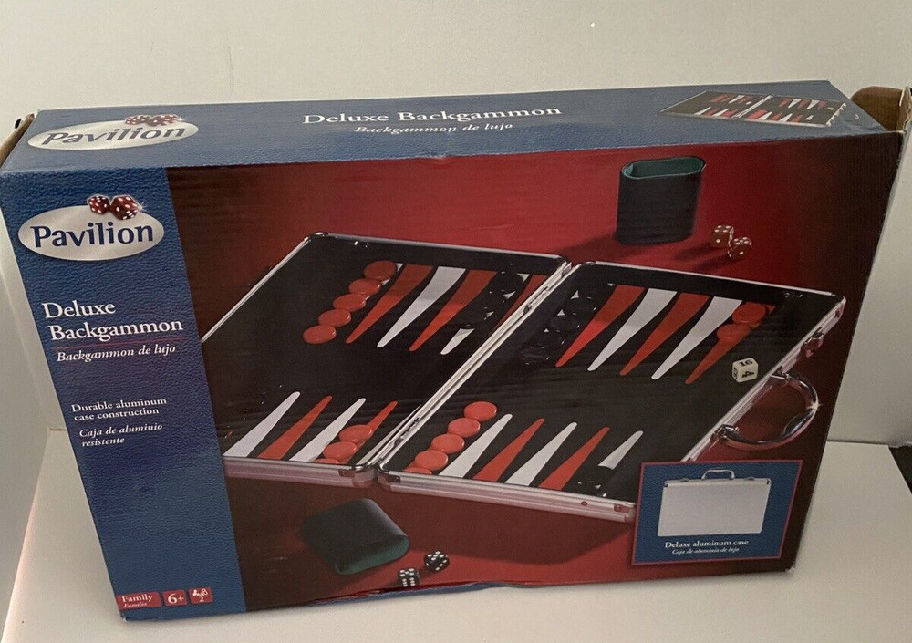Pavilion Toys ‘R Us Backgammon In Silver Case Black White Red