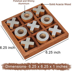 T One Wooden Tic Tac Toe Game | Board Games for Adults | Table Top Living Room D