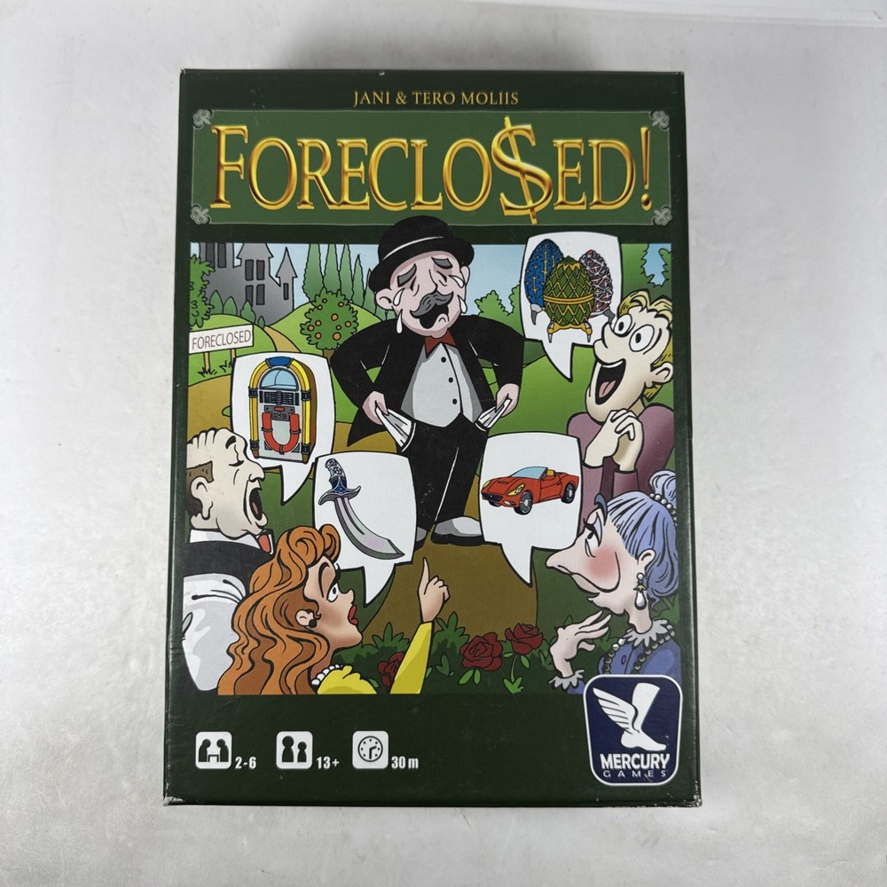 Mercury Games: Foreclosed! Board Game Mercury Games 13+ 2-6 Players 30 Minutes