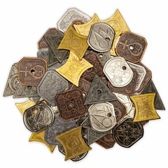 Stratagem King’s Coffers 60 Assorted Fantasy Coins – Real Metal Tabletop RPG …