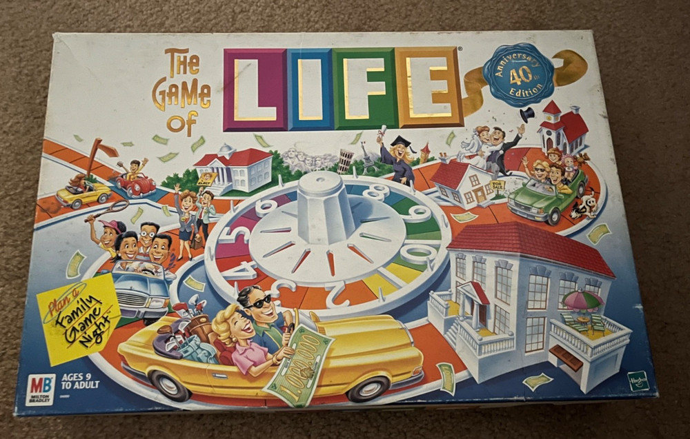 The Game of Life Board Game by Milton Bradley – Complete -Used -40th Anniversary