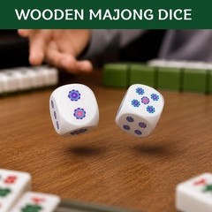2Pcs Mahjong Dice 20mm, Wooden Dice for Mahjong, Mah Jongg Gifts for Women, Mah