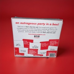 That’s What She Said Game The Hilariously Twisted Party Game Adults Only Sealed