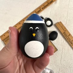 Penguin Ice Cube Tic Tac Toe Wooden Board Game Handmade Winter Coffee Table