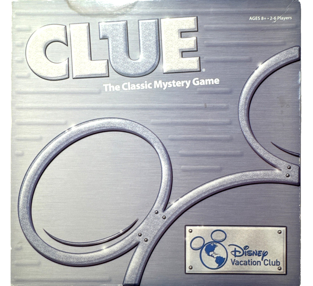 Hasbro Clue The Classic Mystery Game Disney Vacation Club DVC Special Edition VG