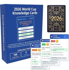 2026 World Cup Soccer Trivia Cards – Engage Family & Friends with 100 Questions