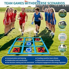 Giant Outdoor Tic Tac Toe Game for Kids Adults Lawn Yard Carnival Playground