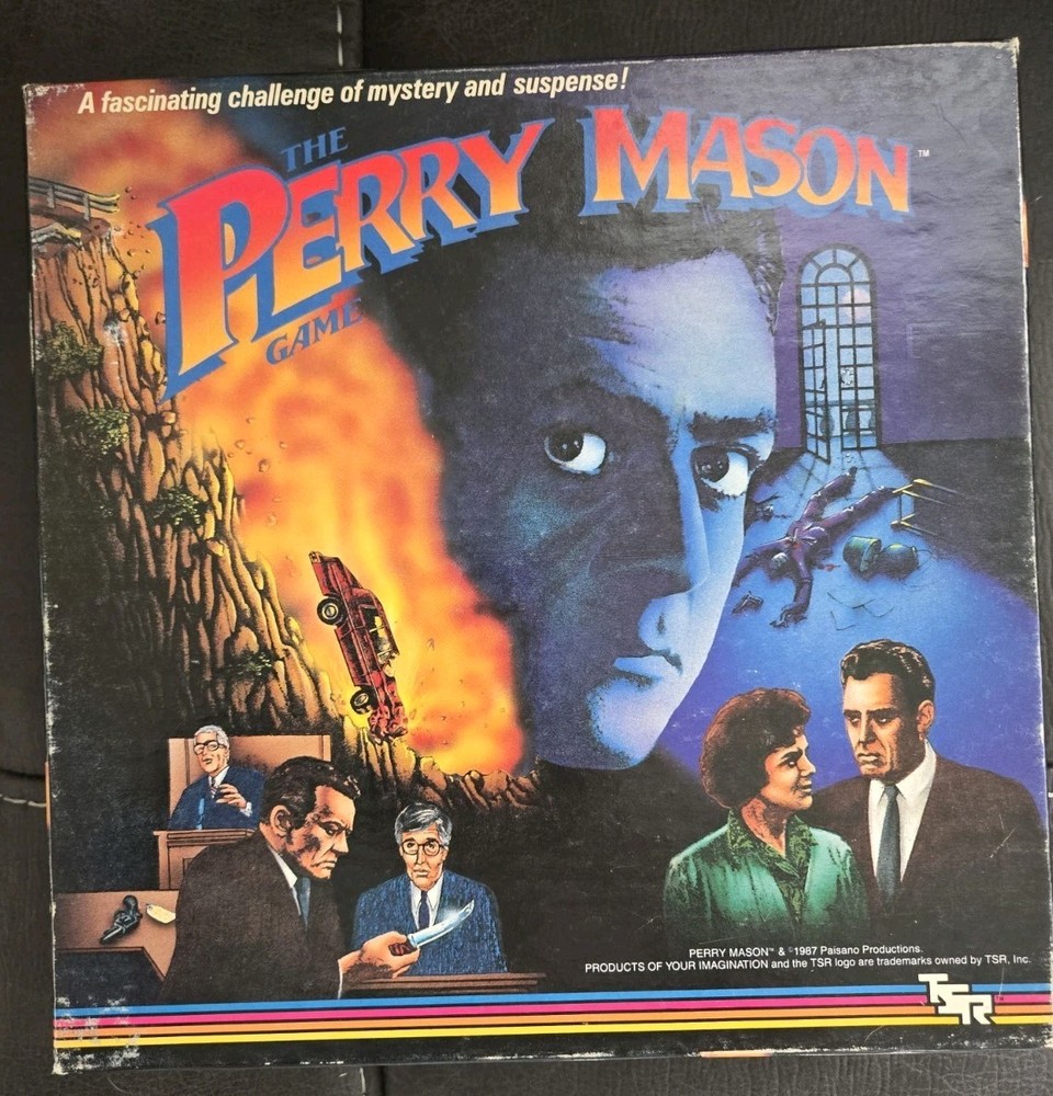 TSR The Perry Mason Game Mystery Board Game 1987 2+ Players Ages 12+ Complete