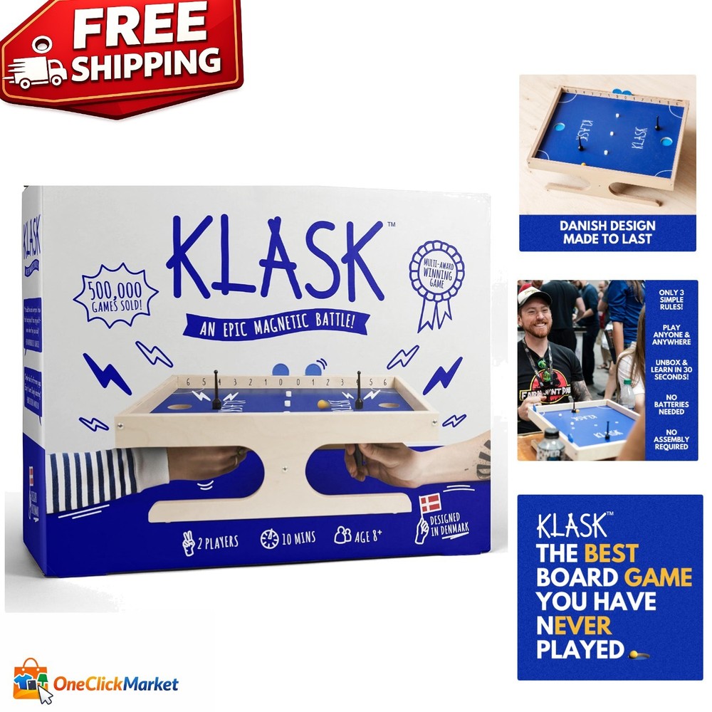 Klask: The Engaging Magnetic Game of Skill for Kids & Adults – Portable Fun!